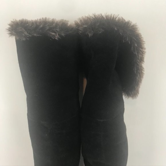 Sam Edelman Suede Over-Knee Faux-Fur-Lined Boots - Picture 9 of 15